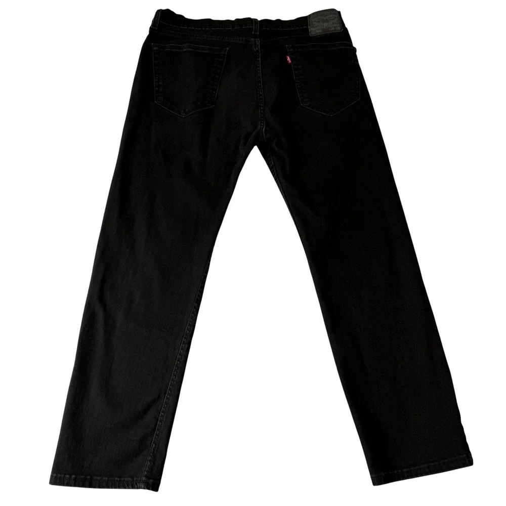 Levis 505 Regular Fit Black Jeans Mens W36 L30 Straight Leg Denim Pants